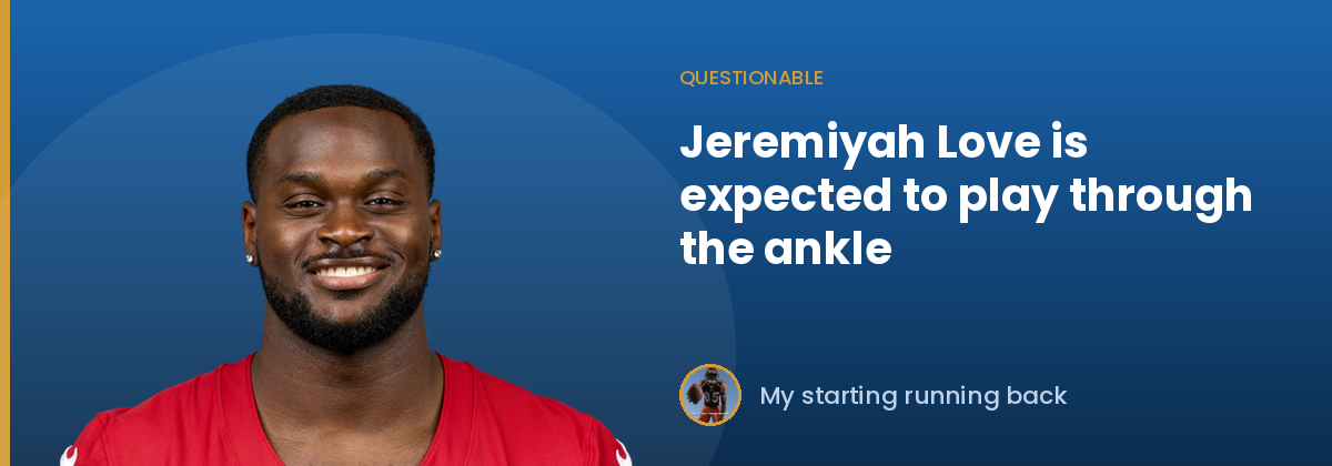 Questionable: Jeremiyah Love is expected to play through the ankle