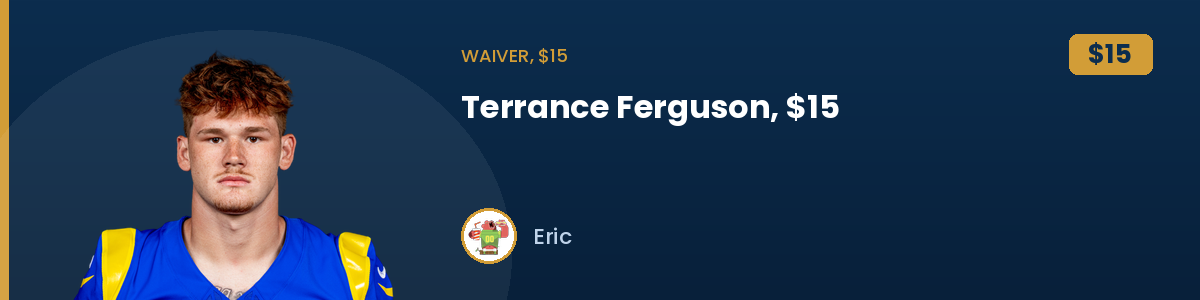 Waiver, $15: Terrance Ferguson, $15