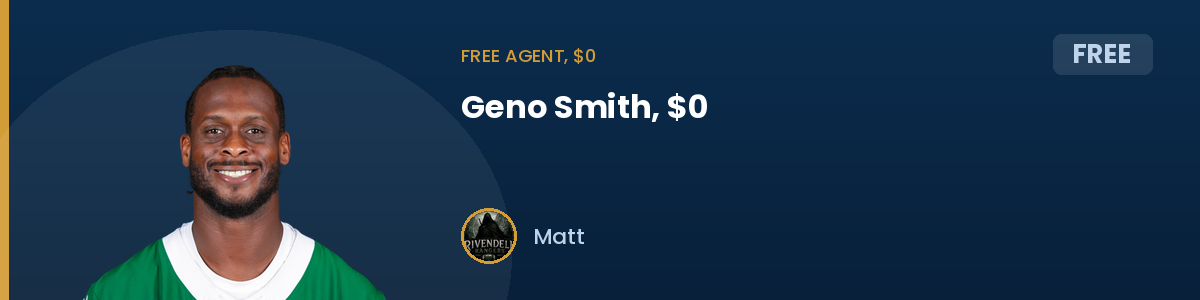 Free agent, $0: Geno Smith, $0